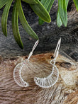 Silver Leaf Wire Earrings