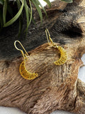 Wrapped Crescent Earrings Gold