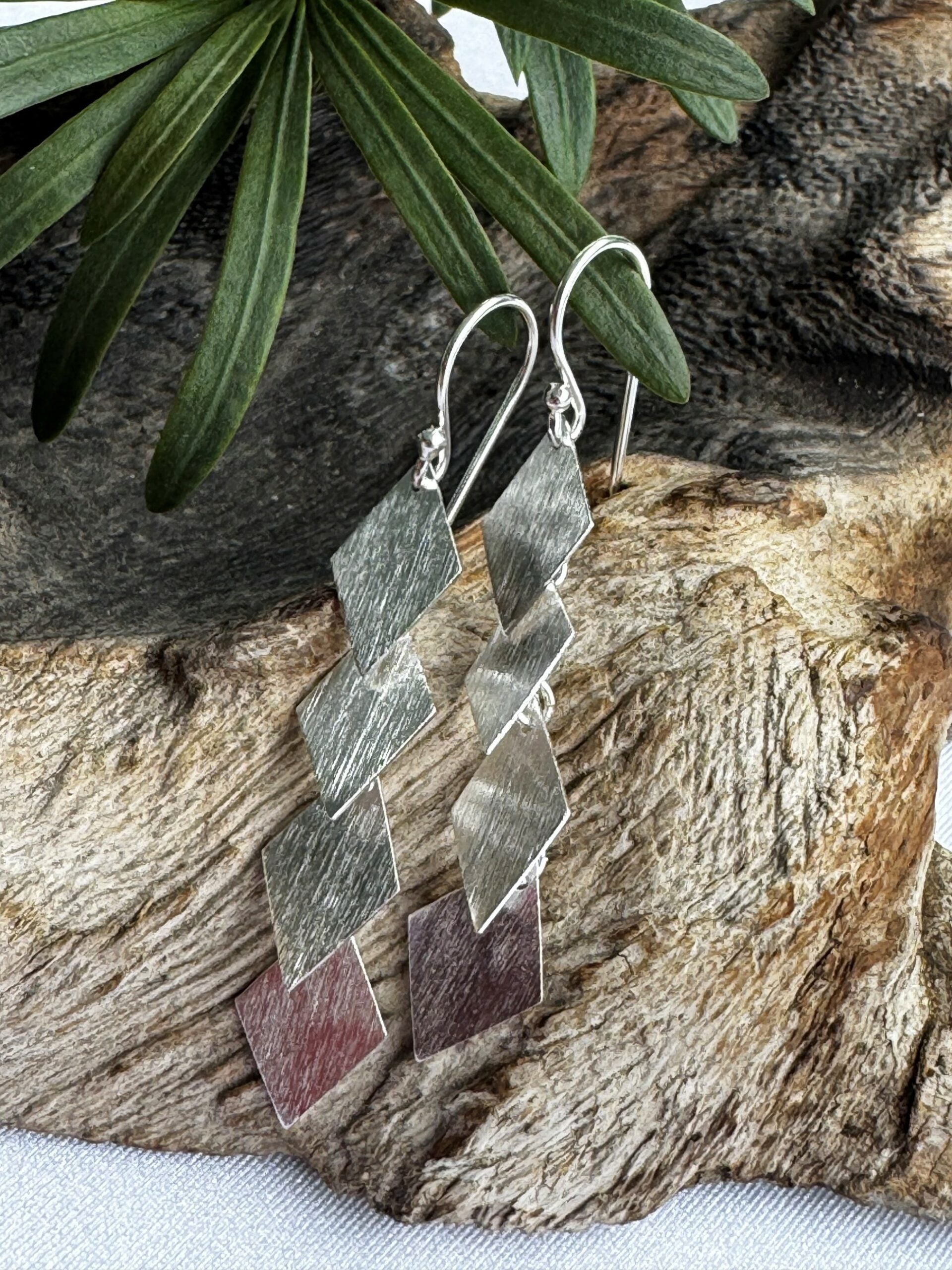 Lustros Cascade Earrings Silver