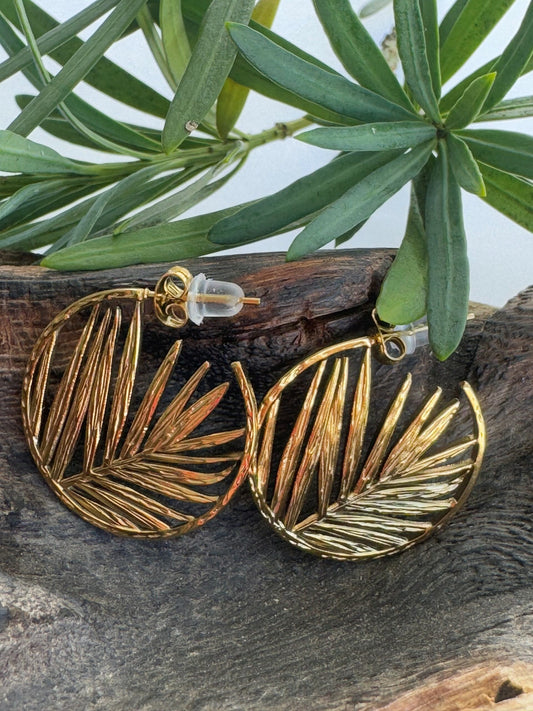 Palm Leaf Earrings